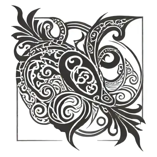 Virgo Scorpio symbol tattoo design idea