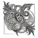 Virgo Scorpio symbol tattoo design idea