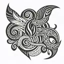 Virgo Scorpio symbol tattoo design idea