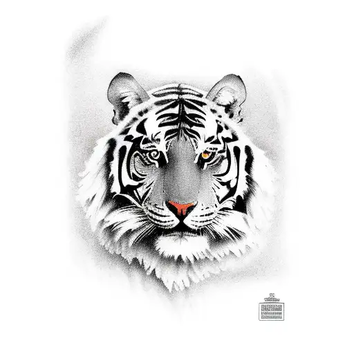 Tigre con bosque tattoo design idea