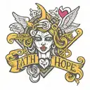 faith hope love tattoo design idea