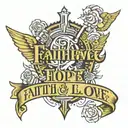 faith hope love tattoo design idea