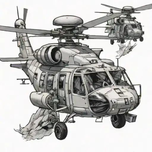 Blackhawk helicopter tattoo design idea