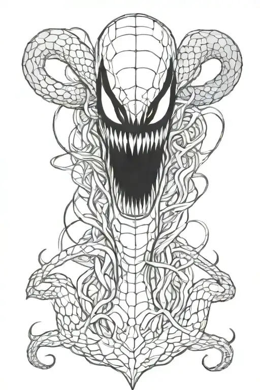 toile marvel venom tattoo design idea