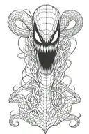 toile marvel venom tattoo design idea
