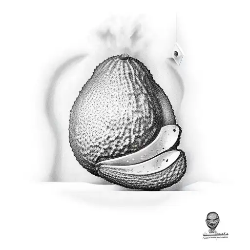 wise avocado in bathtub tattoo design idea