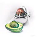 wise avocado character in bathtub tattoo design idea