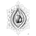 wise avocado character in bathtub tattoo design idea