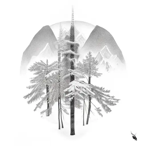 Finnish forest tattoo design idea