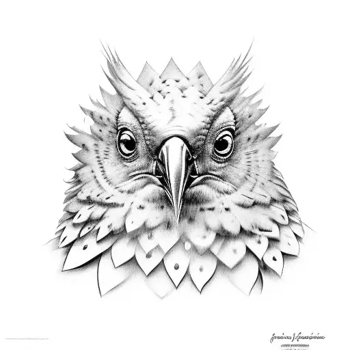 leader and bird tattoo design idea