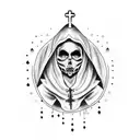 undead nun tattoo design idea