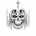 undead nun tattoo design idea