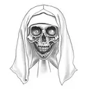 undead nun tattoo design idea