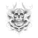 faca e rosa tattoo design idea