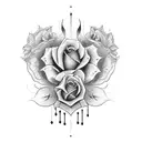faca e rosa tattoo design idea