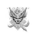 espada e rosa tattoo design idea