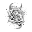 espada e rosa tattoo design idea
