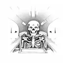 skeleton last supper tattoo design idea