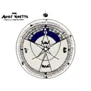 wolf mountains moon compass arrow tattoo design idea