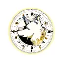 wolf mountains moon compass arrow tattoo design idea