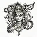 Hindu good tattoo design idea