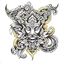 Hindu good tattoo design idea