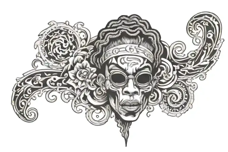 wiz khalifa chicano style tattoo design idea