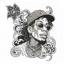 wiz khalifa smoke weed tattoo design idea