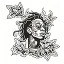 wiz khalifa smoke weed tattoo design idea