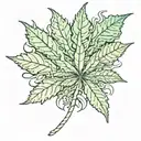 wiz khalifa weed leaf intertwined tattoo design idea