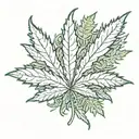 wiz khalifa weed leaf intertwined tattoo design idea
