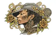 wiz khalifa chicano style tattoo design idea