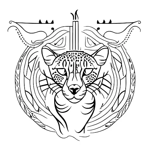 cheetah tattoo design idea
