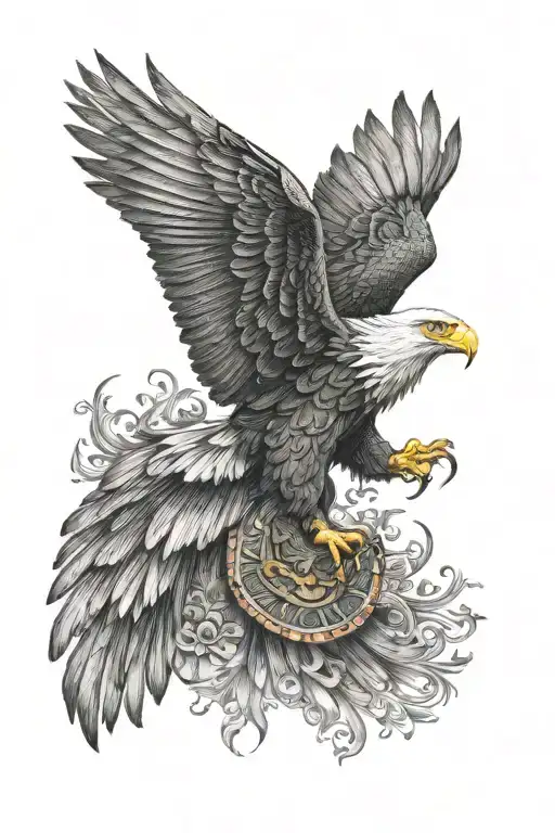 Mexican eagle tattoo design idea