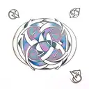 basic triskelion with additional geometric Celtic design to make sleeve tattoo design idea