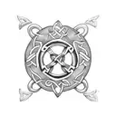 basic triskelion with additional geometric Celtic design to make sleeve tattoo design idea