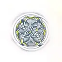 basic triskelion with additional geometric Celtic design to make sleeve tattoo design idea