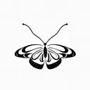 Butterfly with initial N tattoo design idea