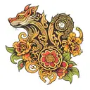 ancient Persian tattoo back of neck tattoo design idea