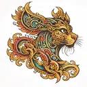 ancient Persian tattoo back of neck tattoo design idea