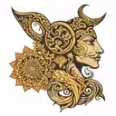 ancient Persian tattoo back of neck tattoo design idea