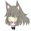  cute young anime wolf girl tattoo design idea