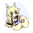  cute young anime wolf girl tattoo design idea