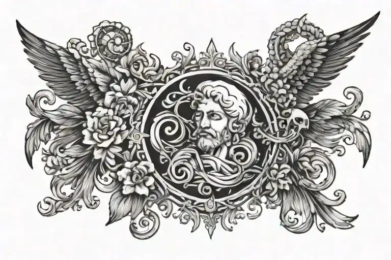 seek first the kingdom of god tattoo design idea