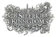 seek first the kingdom of god tattoo design idea