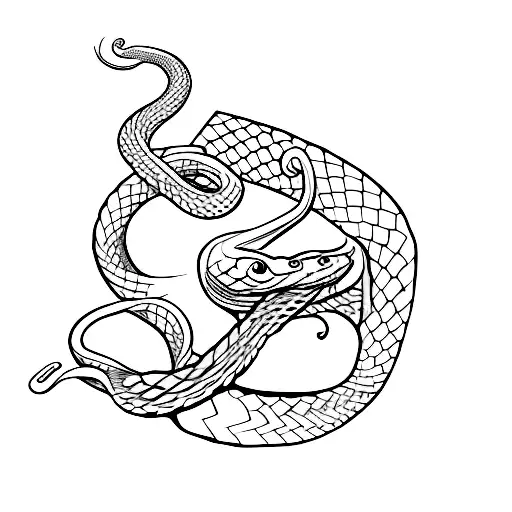 snake eating its tail tattoo design idea