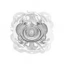 ouroboros surrounding a circular blue flame tattoo design idea