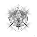 Abstract design inspired by dark fantasy literature and gothic aesthetics tattoo design idea