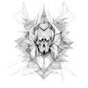 Abstract design inspired by dark fantasy literature and gothic aesthetics tattoo design idea