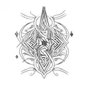 Abstract design inspired by dark fantasy literature and gothic aesthetics tattoo design idea